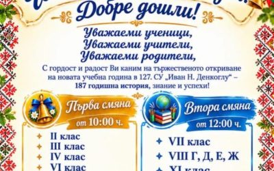 Откриване на учебната 2026/2027 г.